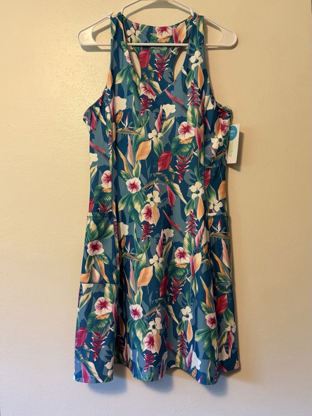 Marika Active Athletic Dress Womens Large Racerback Tennis Pickleball Floral New